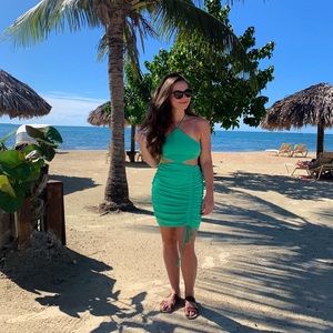 Green vacation dress
